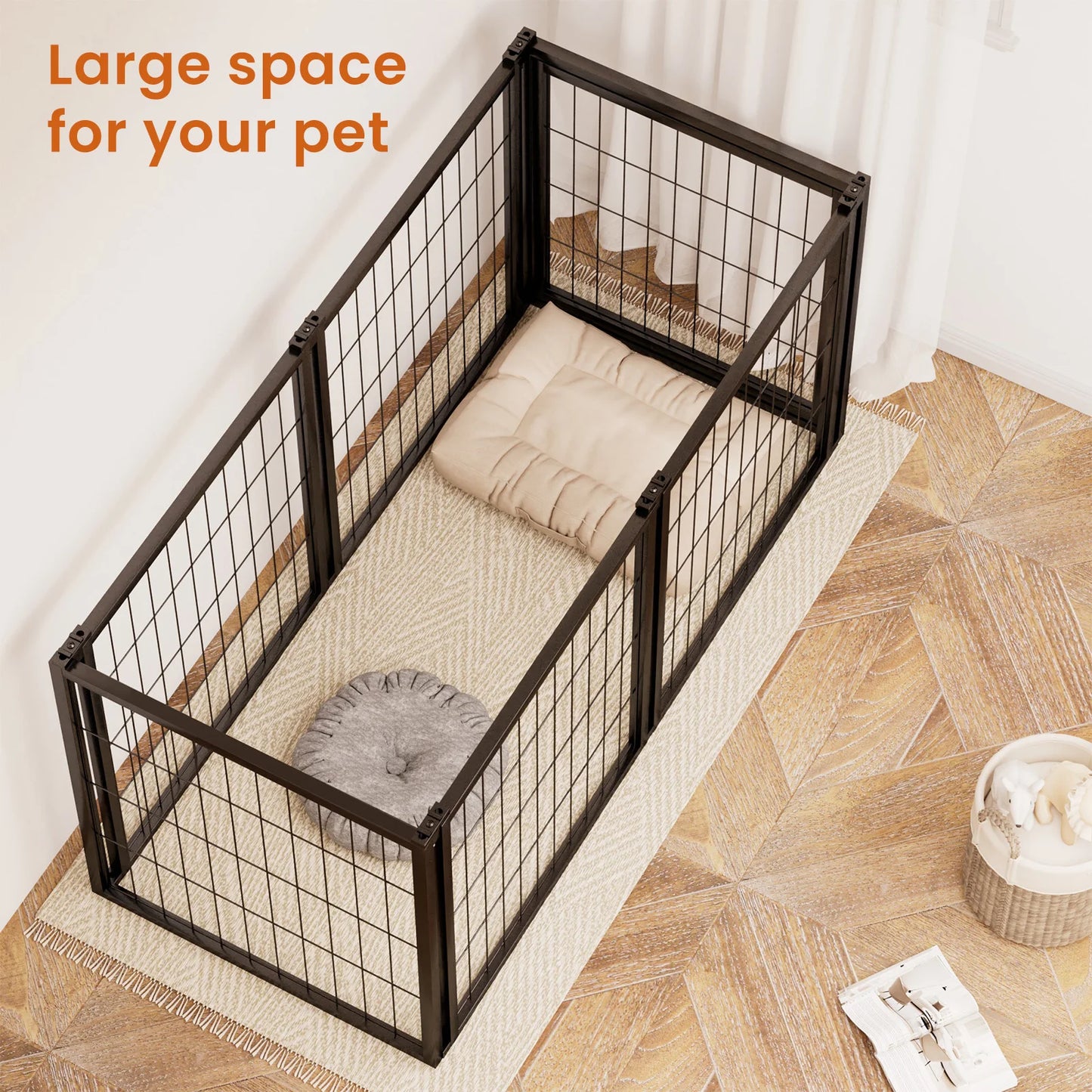 Iron Dog Crate Kennel For Small And Medium Dogs Indoor