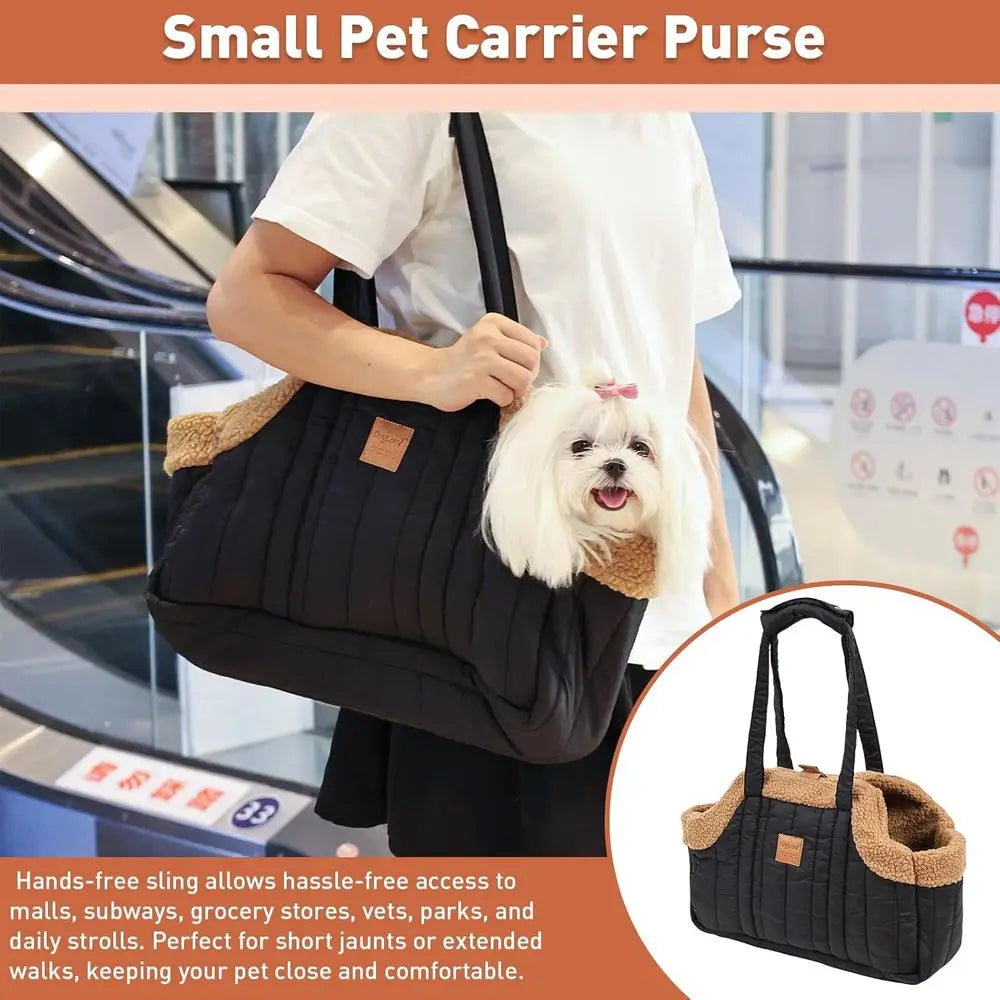 Small Dog Carrier Tote Waterproof Winter Fleece For Puppy Kitten