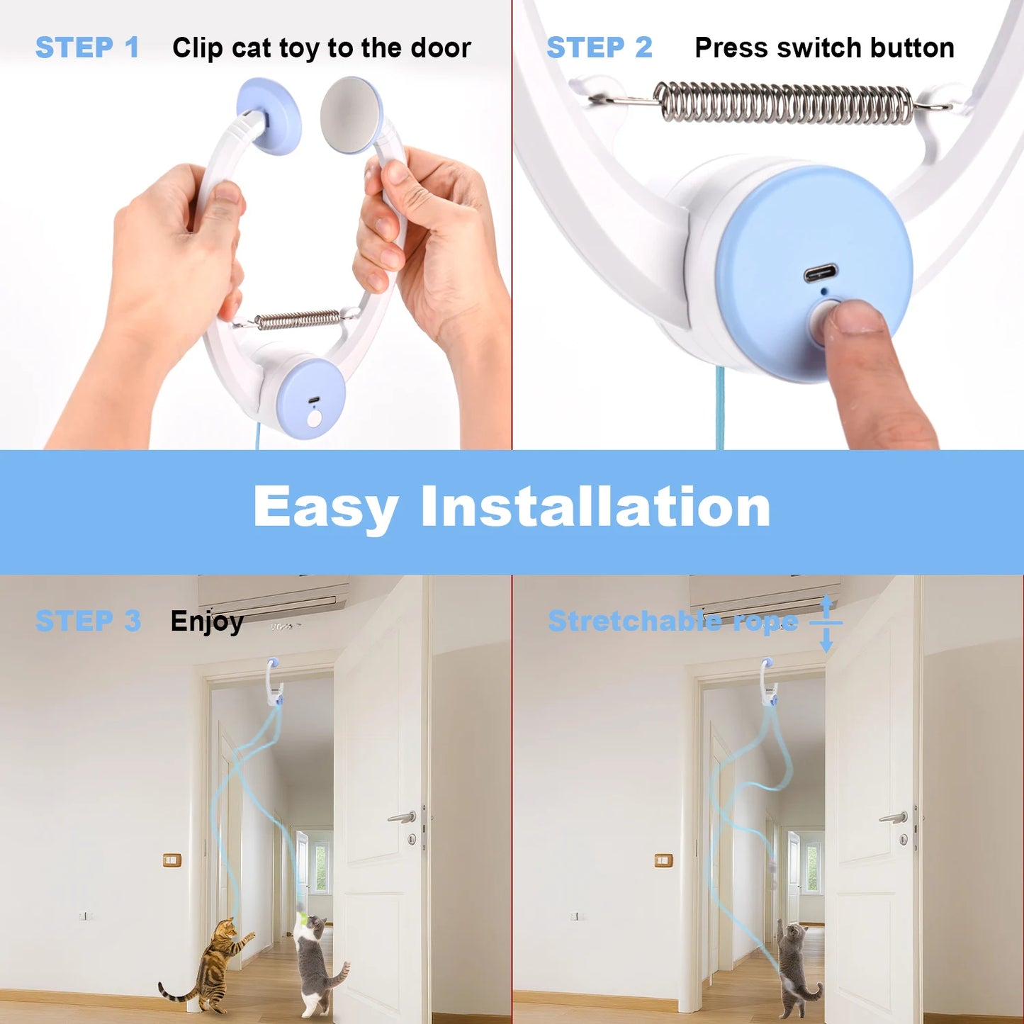 Cityflee Electric Door Hanging Cat Toy USB Rechargeable