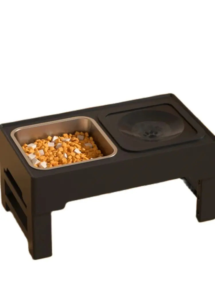 TWISTER.CK Stainless Steel Slow Feed Water Bowl For Dogs And Cats Adjustable