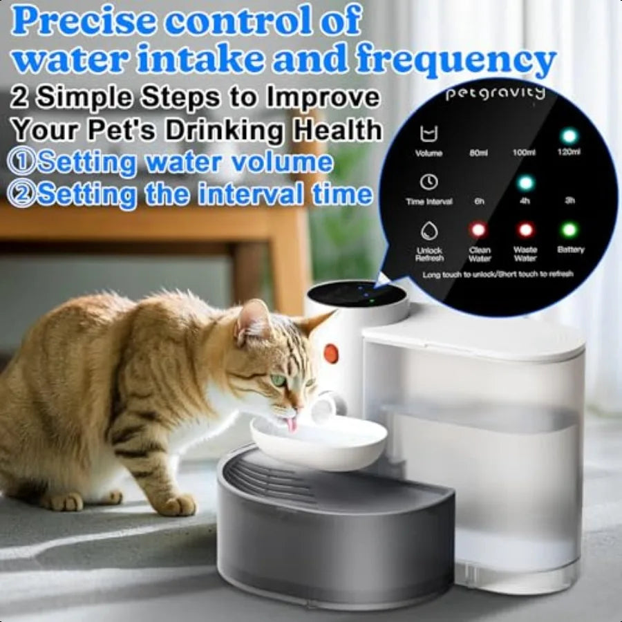 Hign-concerned Smart Pet Water Fountain No Filter Needed Self Cleaning