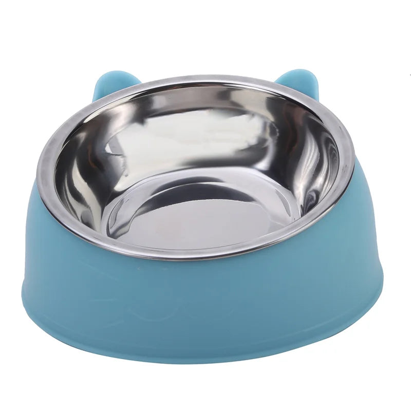 High-concerned Stainless Steel Cat Bowl for Easy Feeding