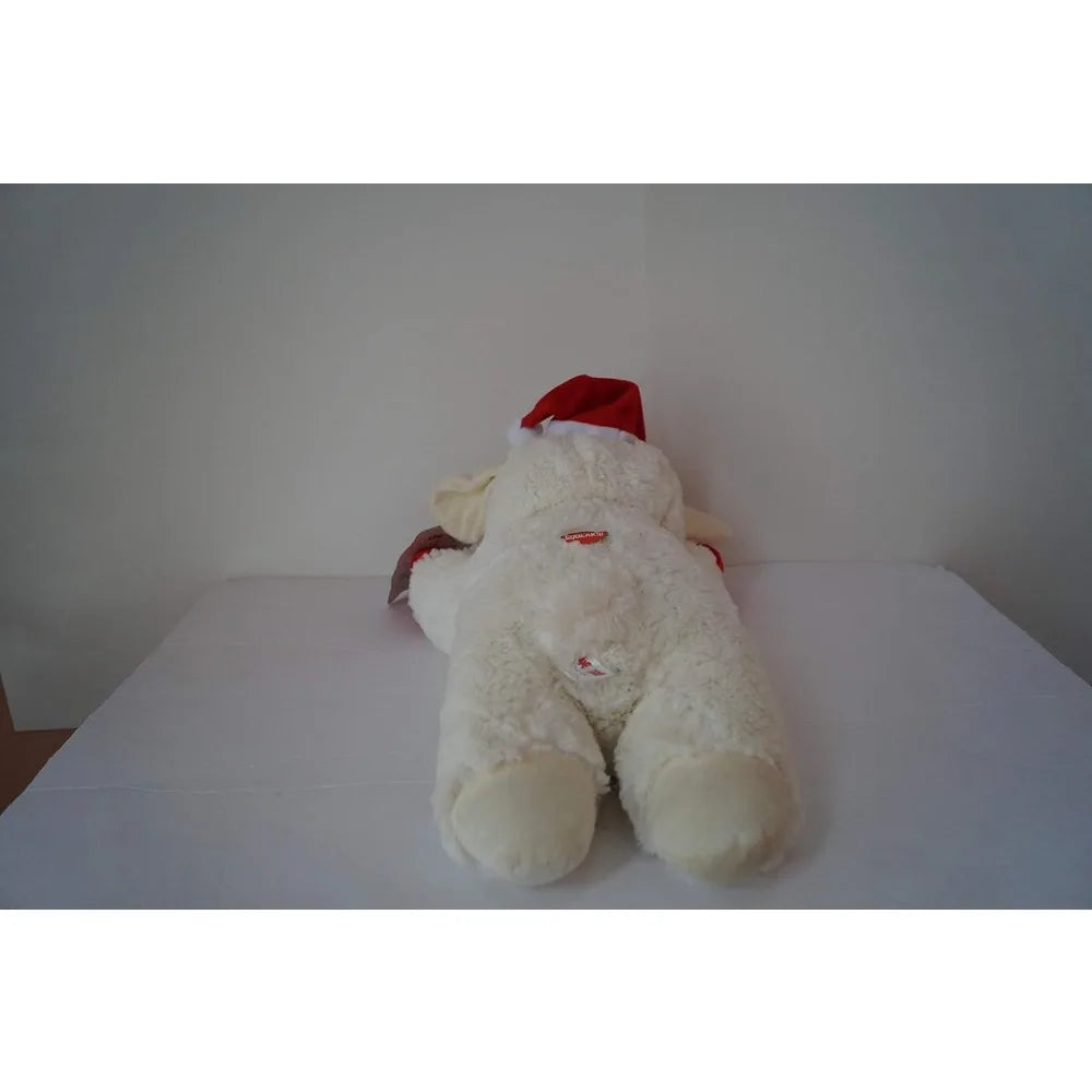 Hign-concerned Lamb Chop Plush Dog Toy With Santa Hat