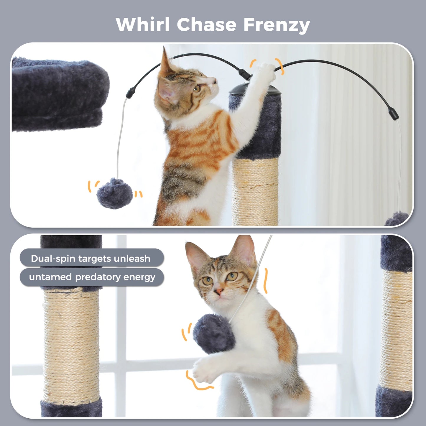 PAWZ Road Multi Level Cat Tree With Sisal Scratching Posts