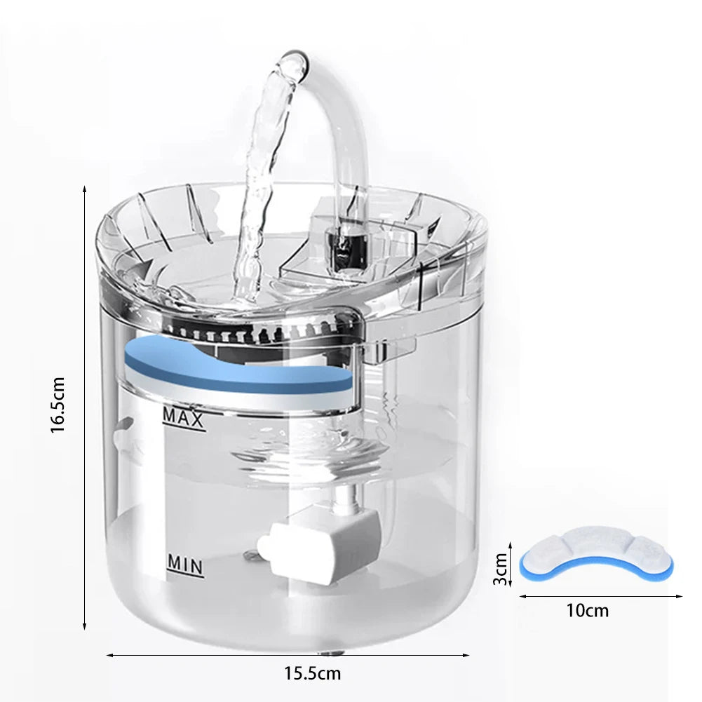 VKTECH Smart Pet Drinking Fountain With Low Noise Infrared Sensor