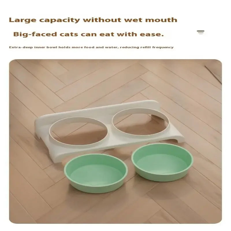 High Concerned Chemical Stainless Steel Elevated Double Bowls Pet Feeder