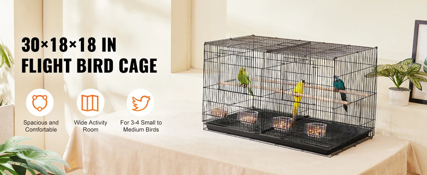 SucceBuy Flight Bird Cage Stackable Divider For Travel With Handle