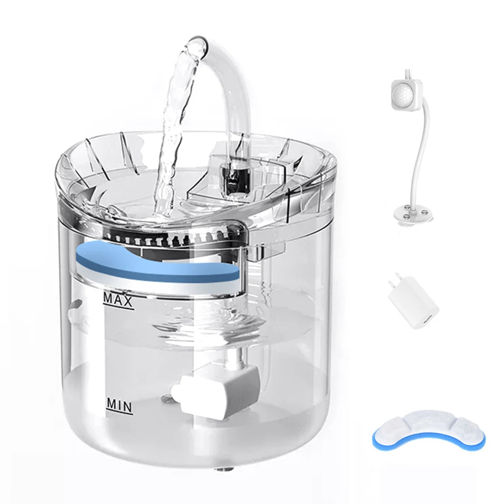VKTECH Smart Pet Drinking Fountain With Low Noise Infrared Sensor