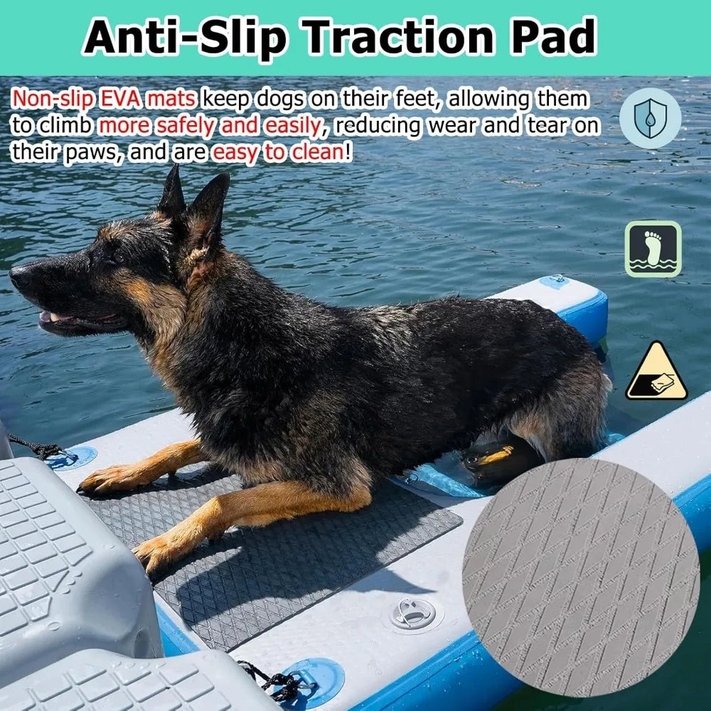 Pet Docking Platform Dog Ramp With 3D Steps EVA Pads