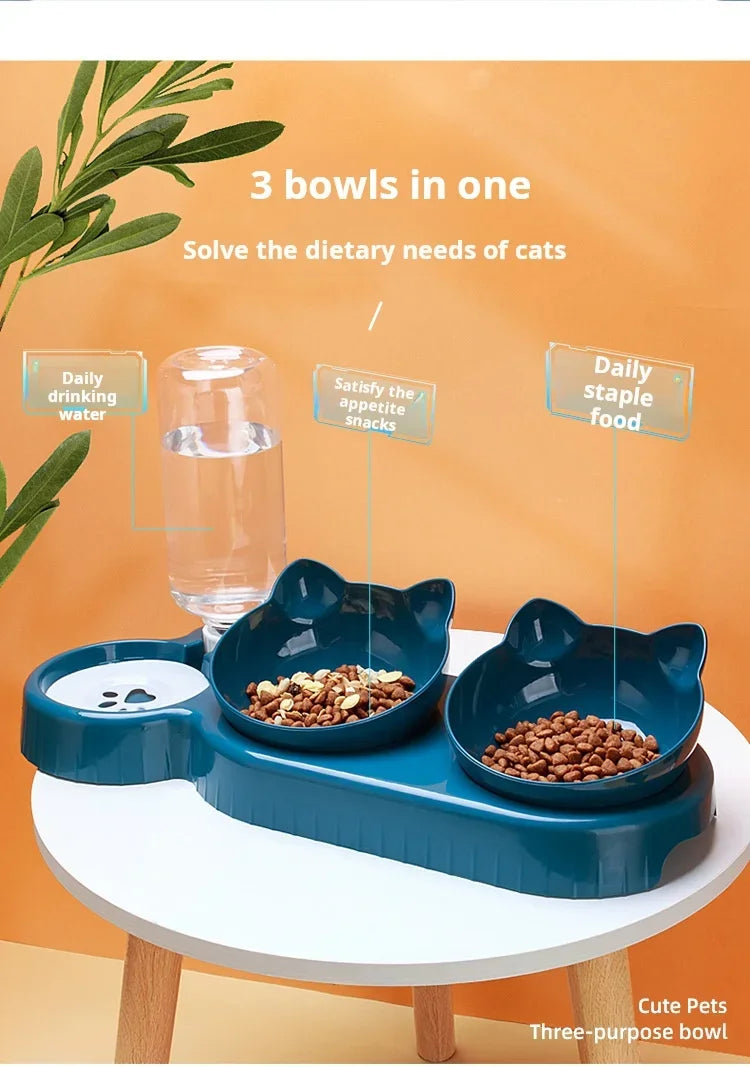 Pet Water Feeder Bowls With Gravity Dispenser For Pets
