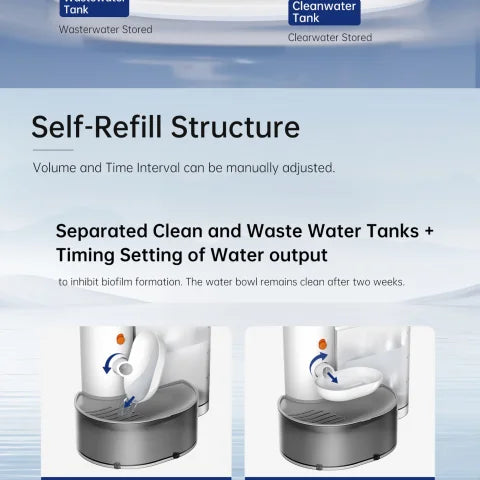 Hign-concerned Smart Wireless Cat Water Dispenser Fountain And Feeder