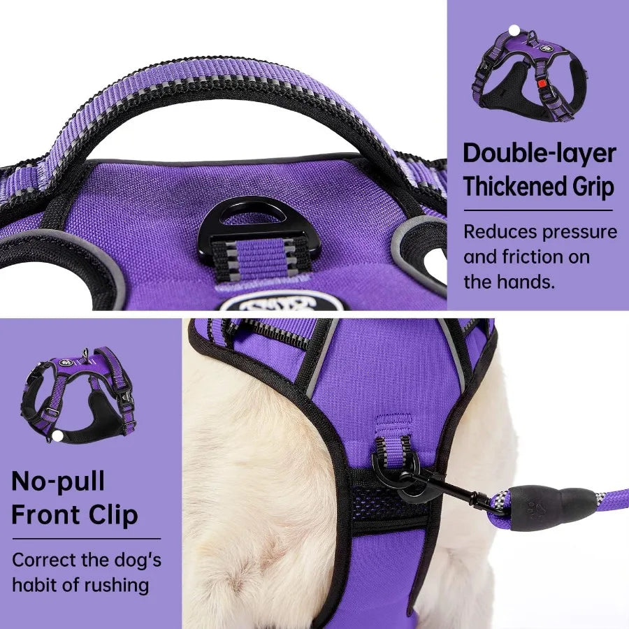 Hign-concerned No Pull Dog Harness Adjustable Fit