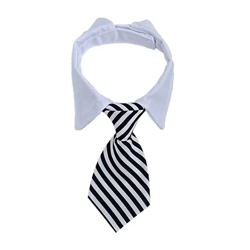 Decoration Grooming Striped Bow Tie Collar For Dogs And Cats