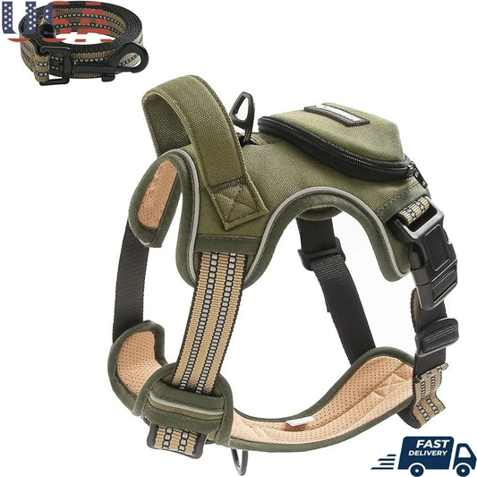 XMSJ No Pull Dog Harness Vest Reflective Training Safe Walks