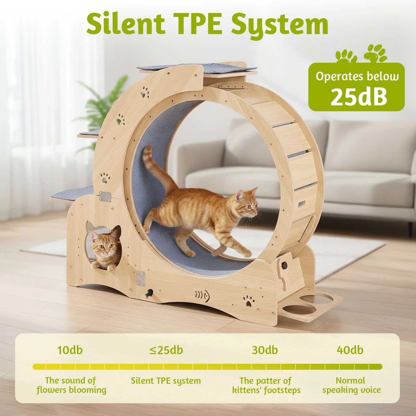 APWIKOGER Six In One Indoor Cat Activity Center Wooden Teaser
