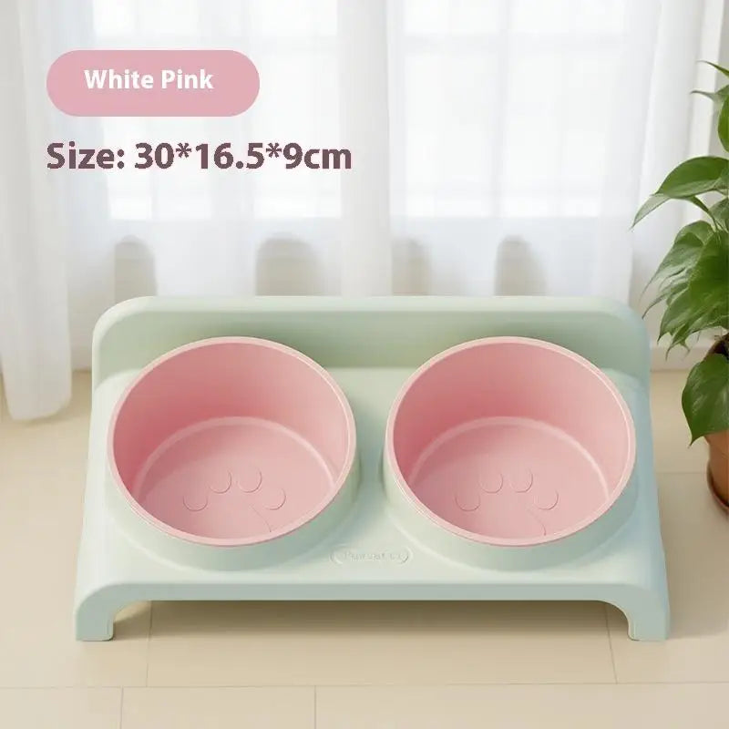 High Concerned Chemical Stainless Steel Elevated Double Bowls Pet Feeder