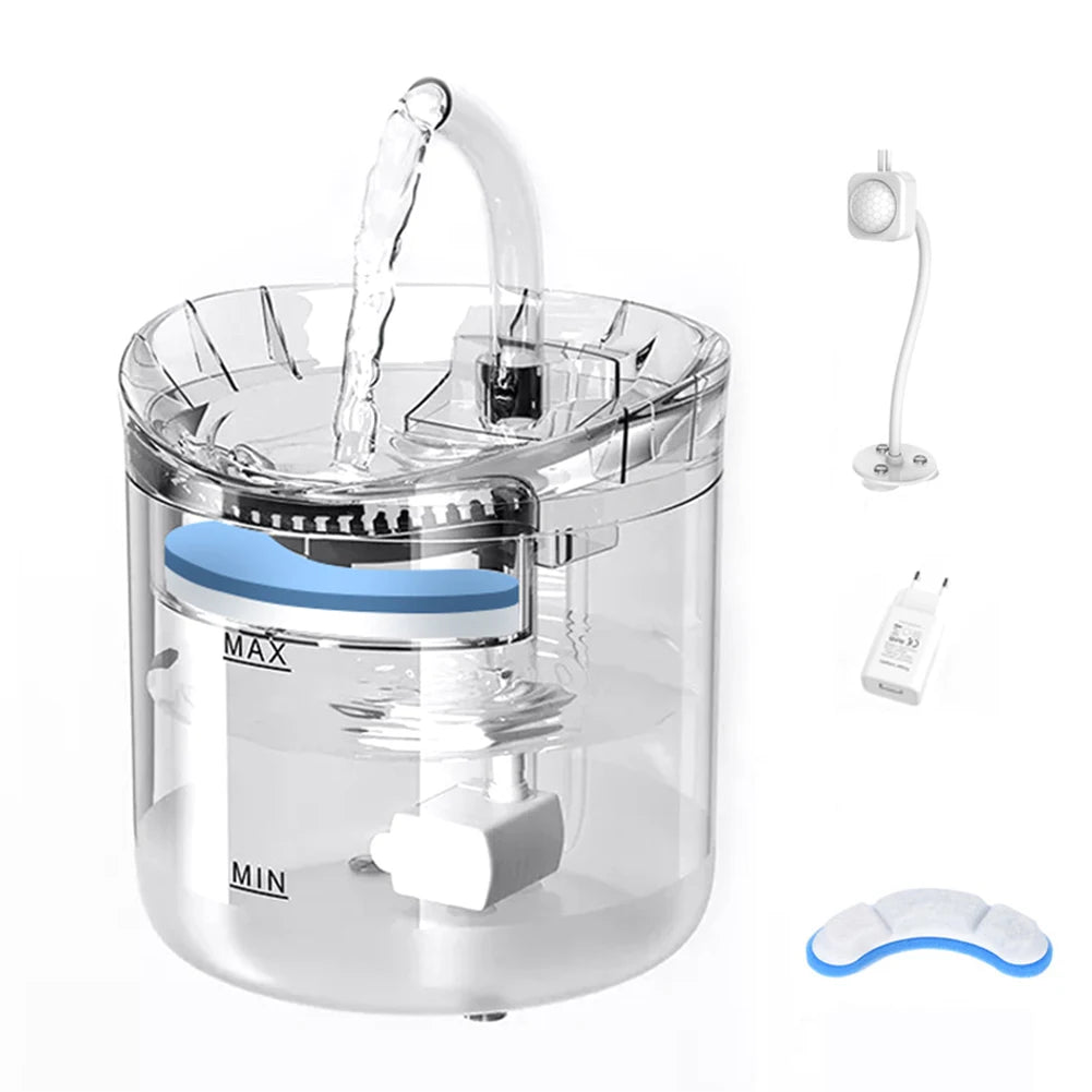 VKTECH Smart Pet Drinking Fountain With Low Noise Infrared Sensor