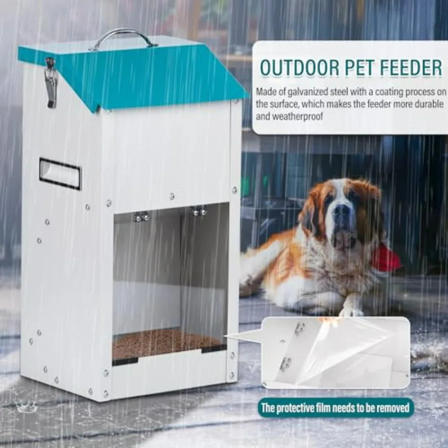 Hign-concerned Outdoor Galvanized Dog Feeder Gravity Dispenser