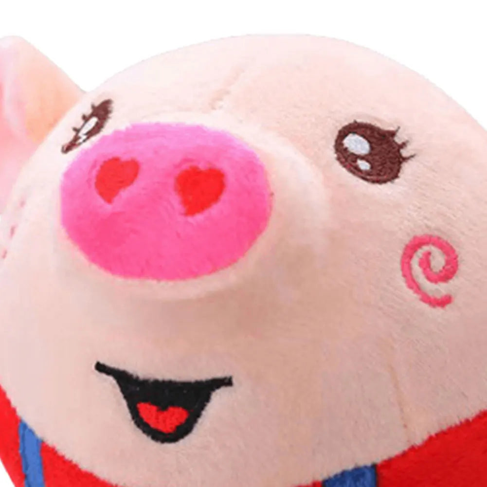 Hign-concerned Cartoon Pig USB Rechargeable Interactive Plush Toy for Dogs