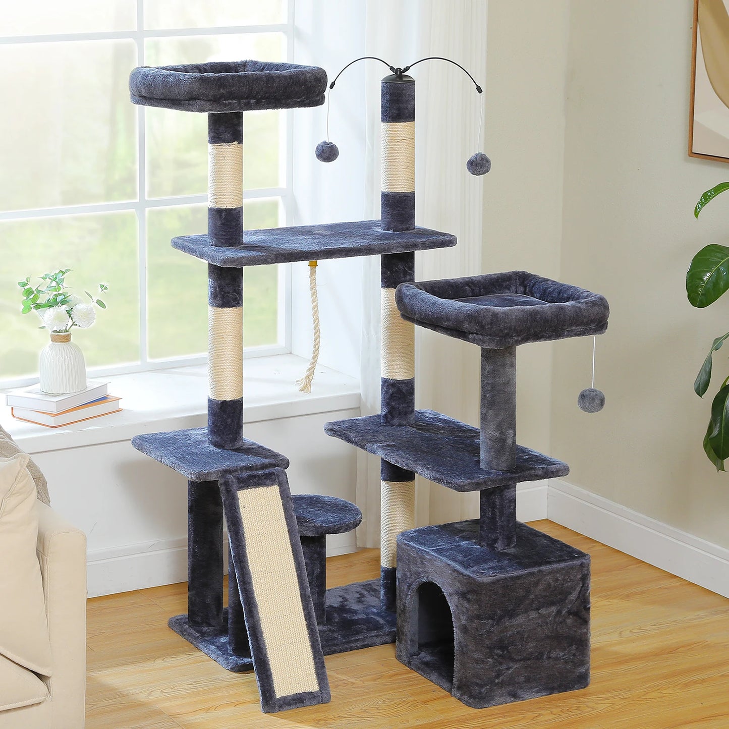 PAWZ Road Multi Level Cat Tree With Sisal Scratching Posts