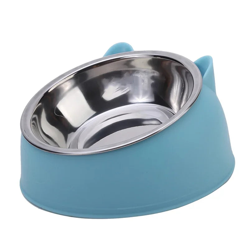 High-concerned Stainless Steel Cat Bowl for Easy Feeding