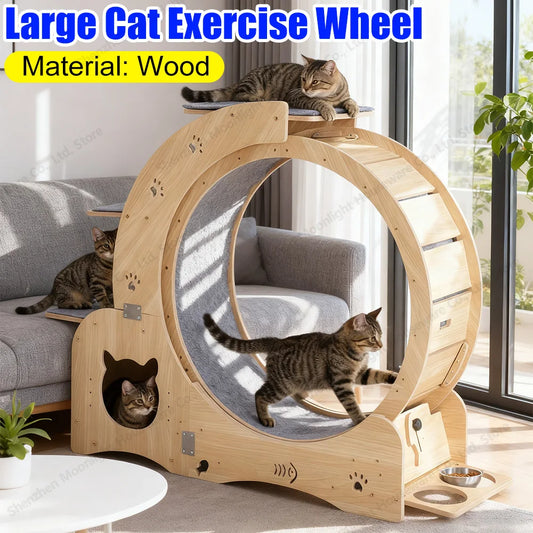 APWIKOGER Six In One Indoor Cat Activity Center Wooden Teaser