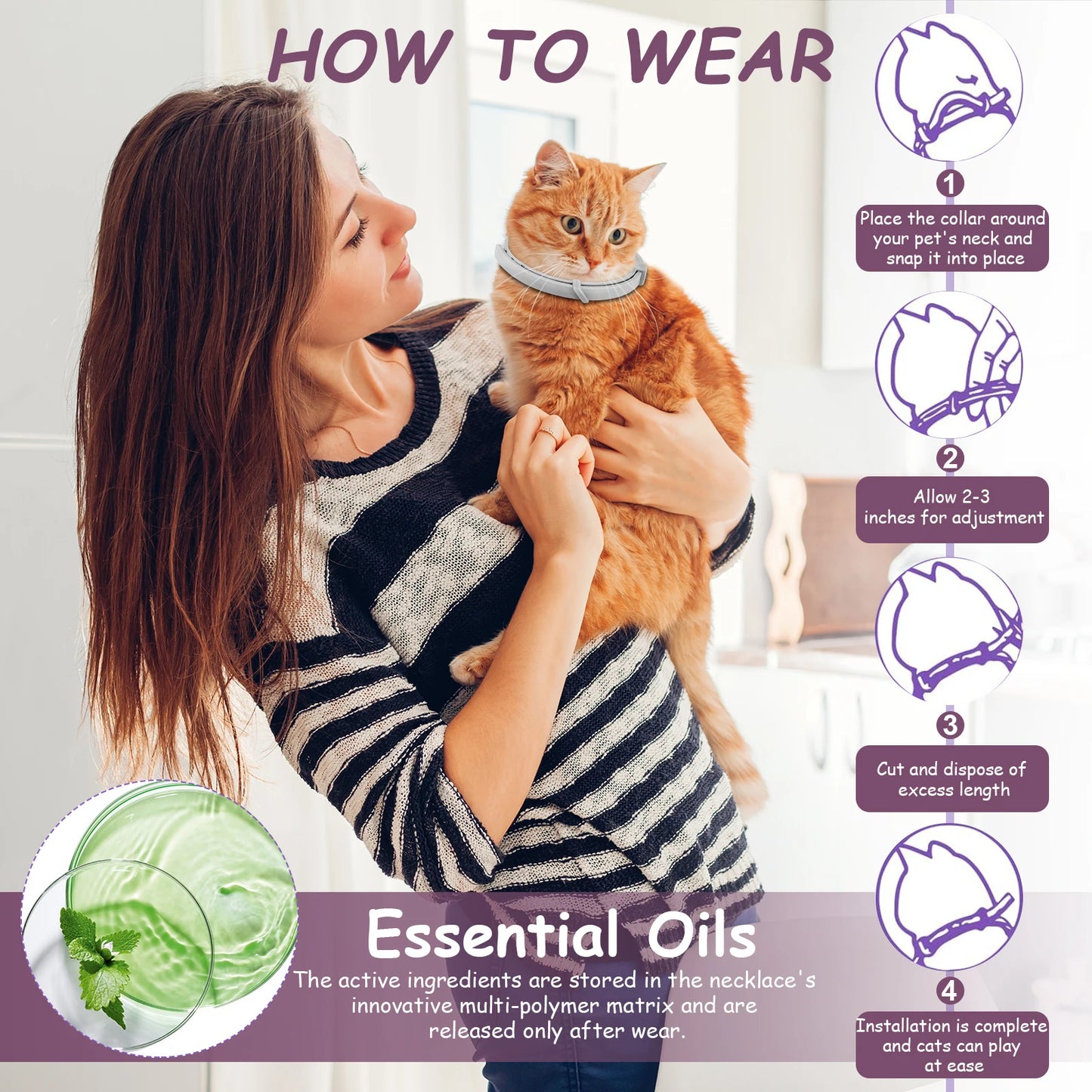 Shunmaii Cat Calming Collars Pheromone Pack Anti Anxiety