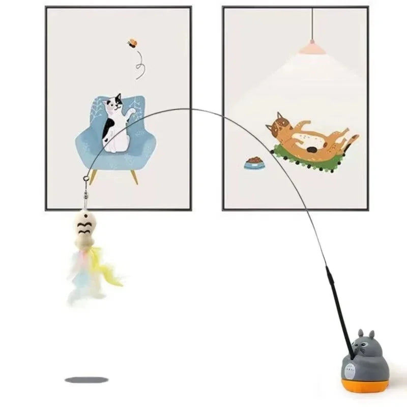 CN Zhejiang Cat Teaser Toy Wand With Bell And Feather