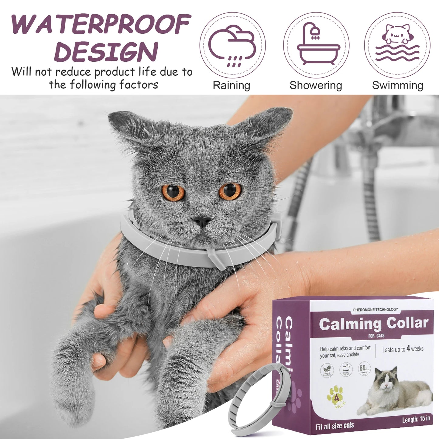 Shunmaii Cat Calming Collars Pheromone Pack Anti Anxiety
