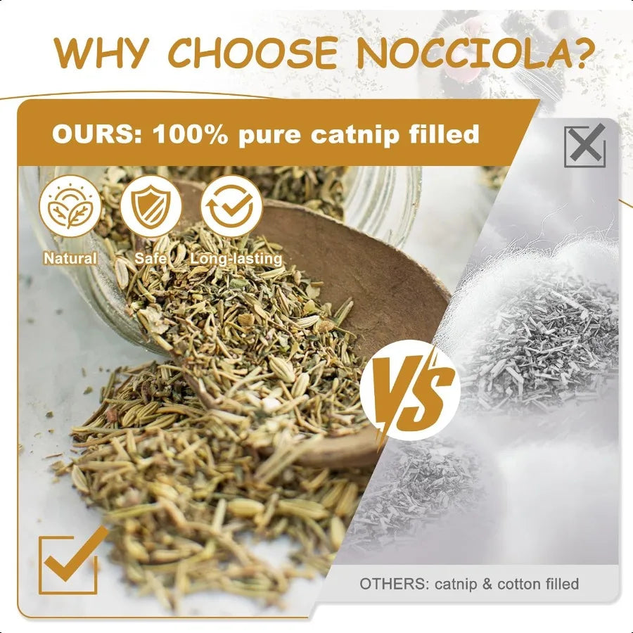 Catnip Toys For Cats Pack Of 3 Organic Catnip Filled Teether Kicker Toys