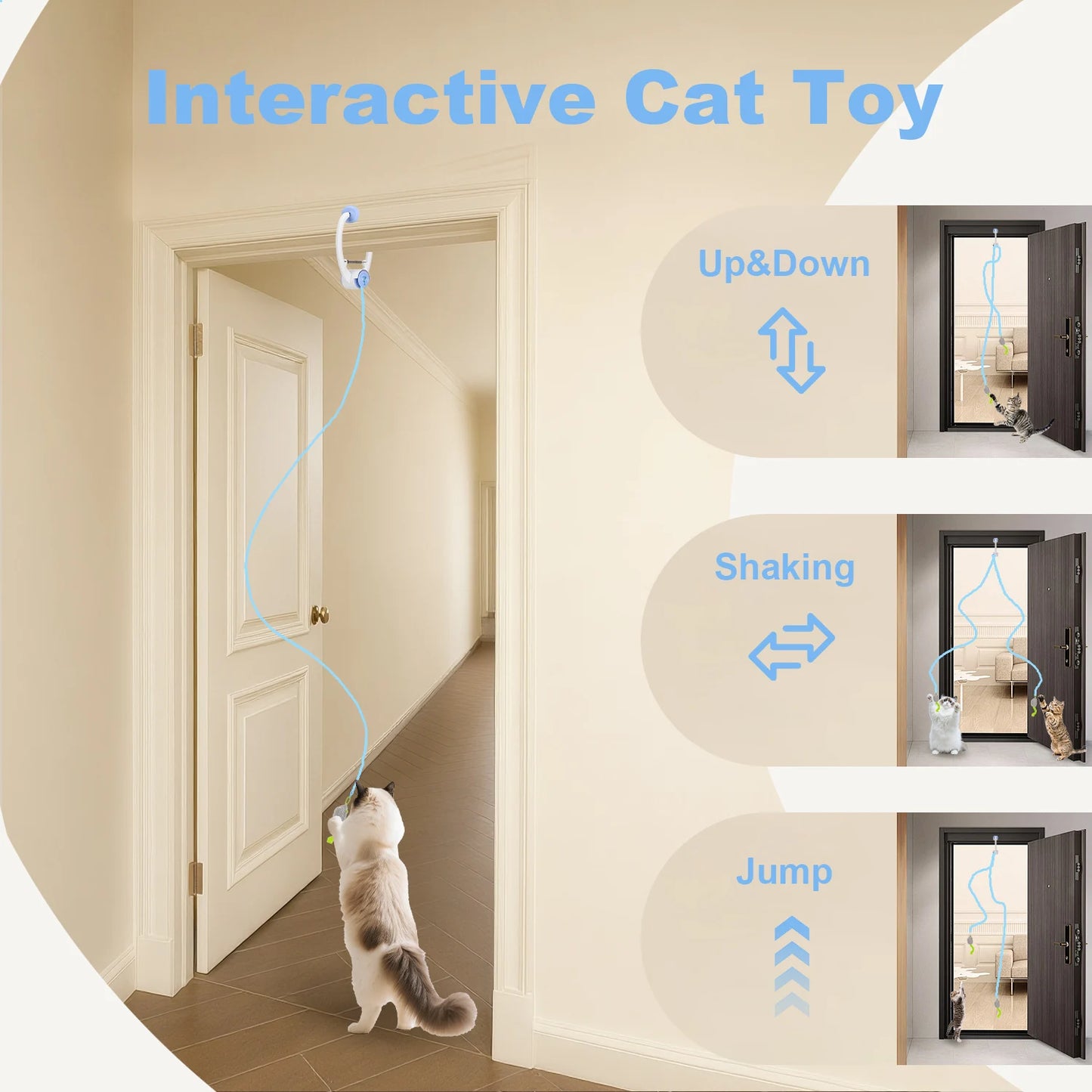Cityflee Electric Door Hanging Cat Toy USB Rechargeable