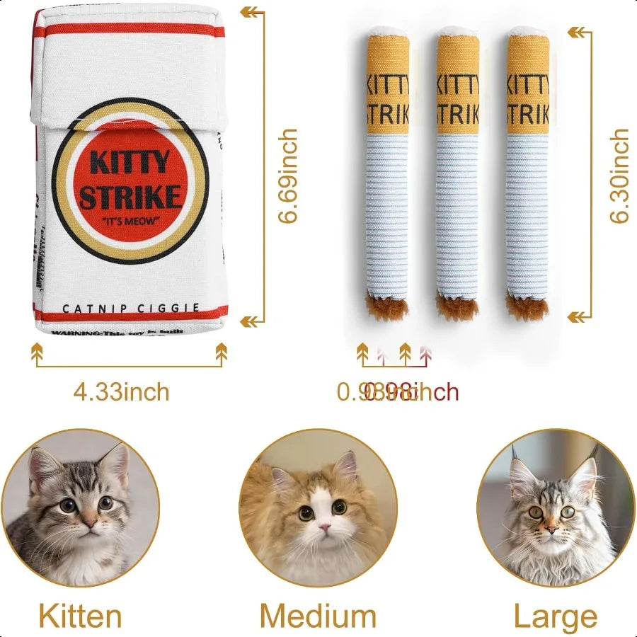 Catnip Toys For Cats Pack Of 3 Organic Catnip Filled Teether Kicker Toys