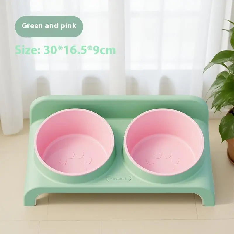 High Concerned Chemical Stainless Steel Elevated Double Bowls Pet Feeder