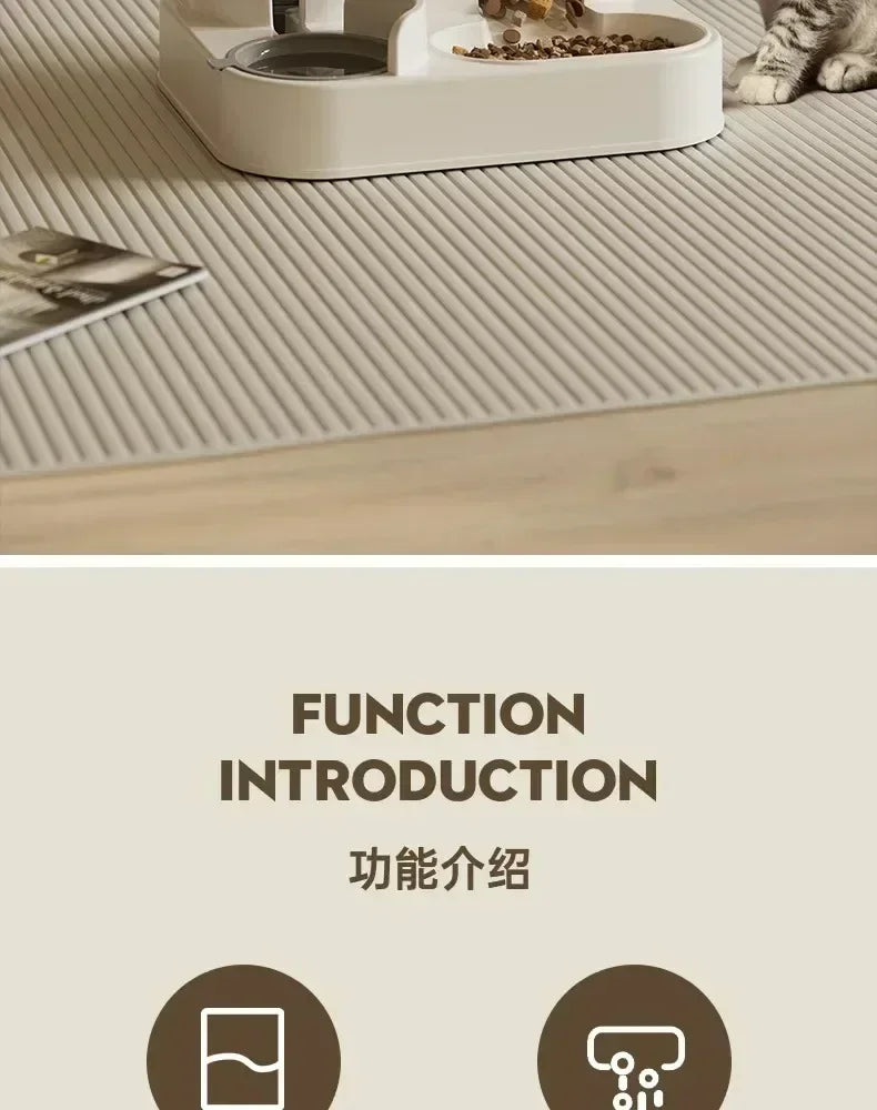 Automatic Feeder Dog Cat Food Bowl With Water Fountain