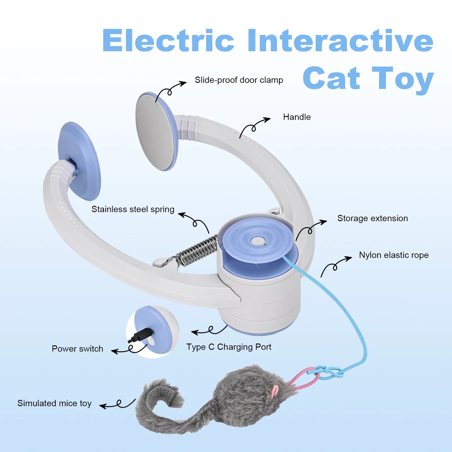 Cityflee Electric Door Hanging Cat Toys USB Rechargeable Interactive