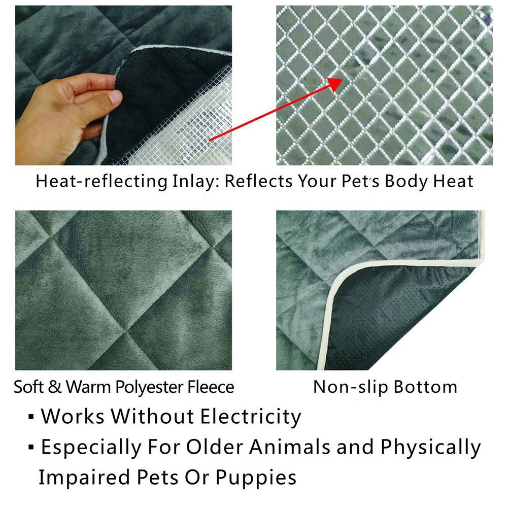 Washable Pet Mat Self-Warming Thermal Bed For Dogs Cats