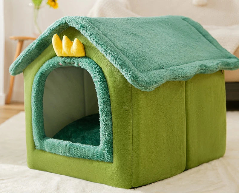 Indoor Soft Dog Kennel Bed Cave For Small Dogs Portable