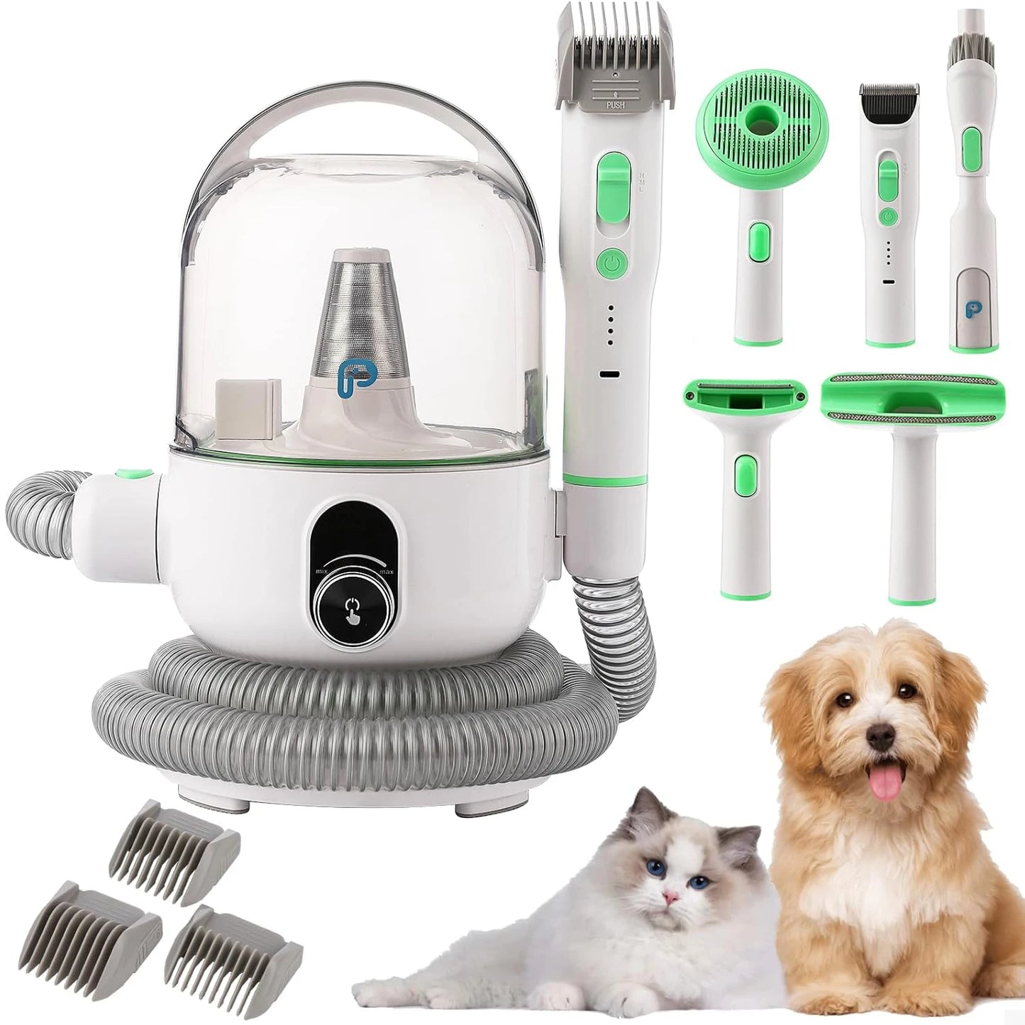 DishyKooker Pet Grooming Kit With 2L Vacuum Suction Tools