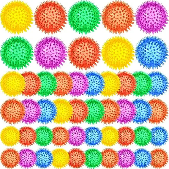 Hign-concerned Squeaky Spikey Dog Balls Pack for Aggressive Chewers