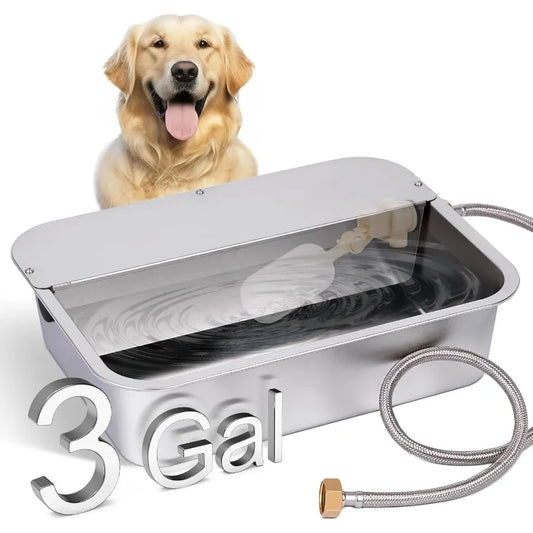 Hignconcerned Automatic Dog Water Dispenser With Stainless Steel Bowl