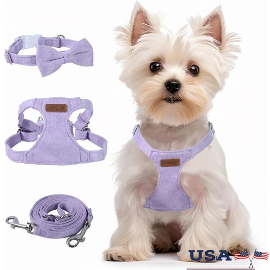XMSJ No Pull Dog Harness Leash Set Soft Small Dogs