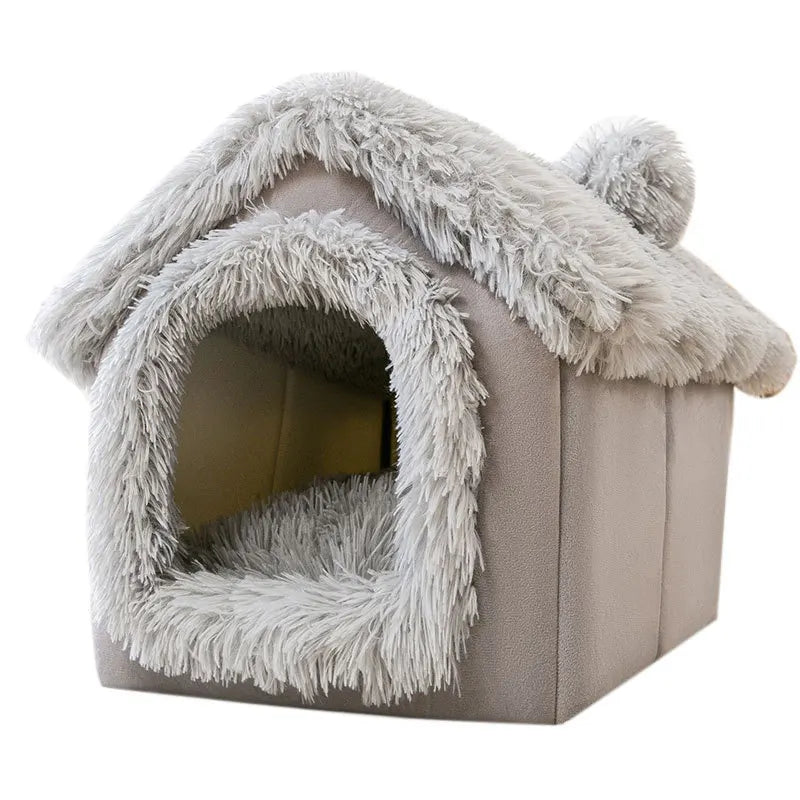Indoor Soft Dog Kennel Bed Cave For Small Dogs Portable
