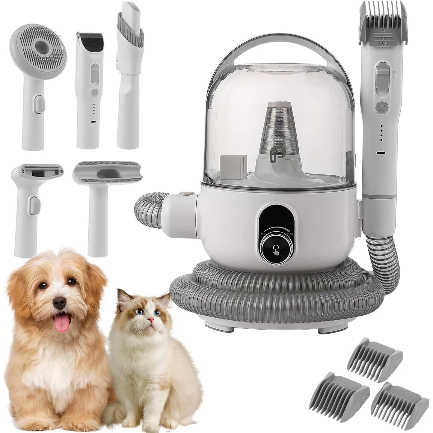 DishyKooker Pet Grooming Kit With 2L Vacuum Suction Tools