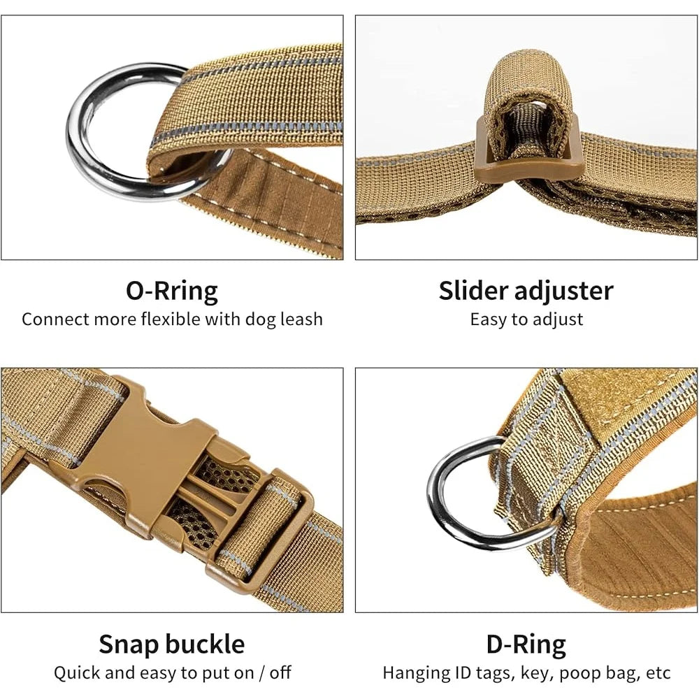 XMSJ Adjustable No Pull Dog Harness With Padded Handle Reflective