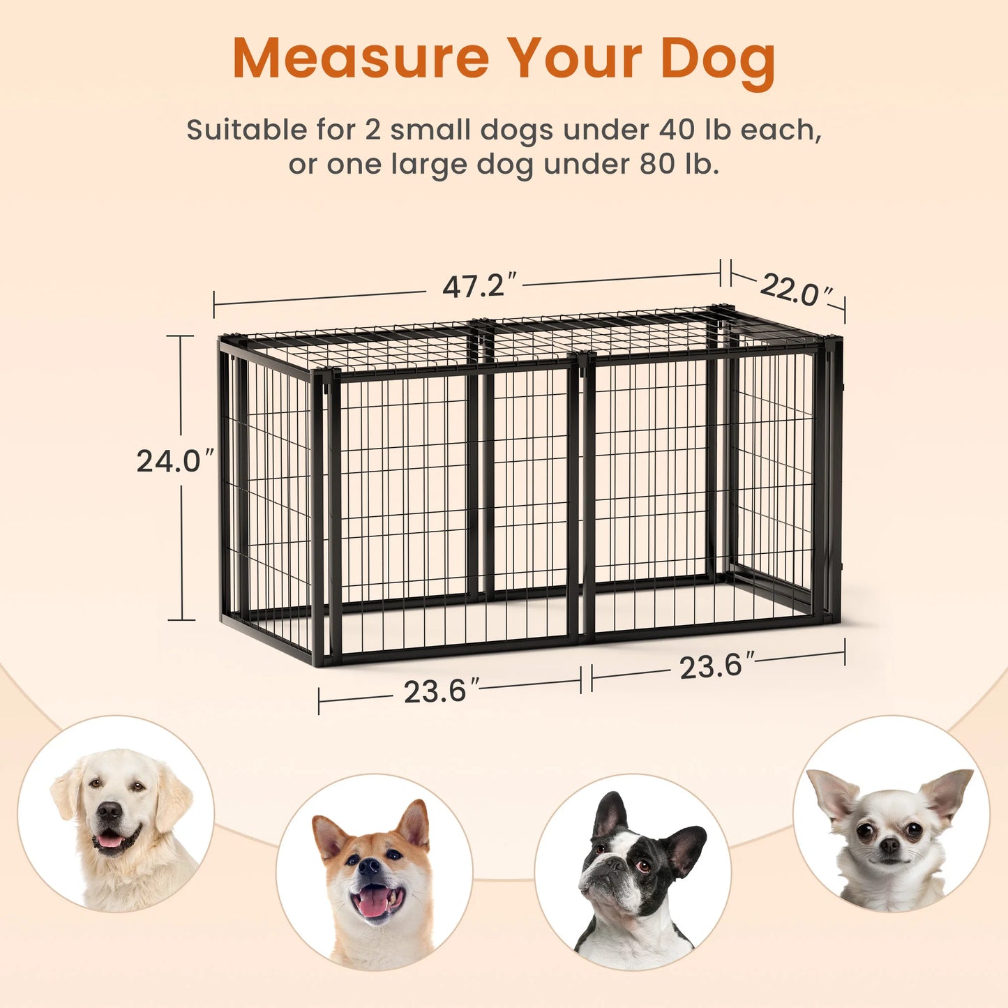 Iron Dog Crate Kennel For Small And Medium Dogs Indoor