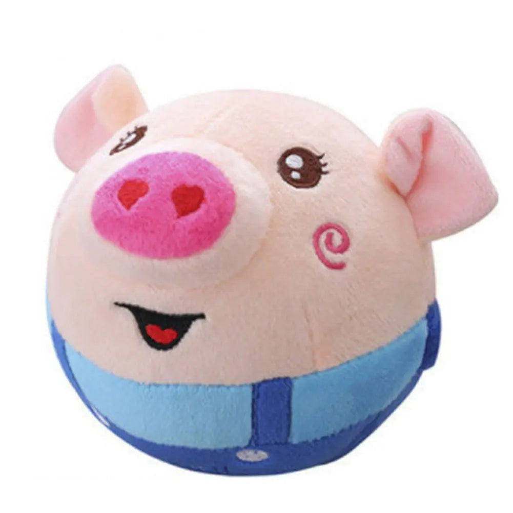Hign-concerned Cartoon Pig USB Rechargeable Interactive Plush Toy for Dogs