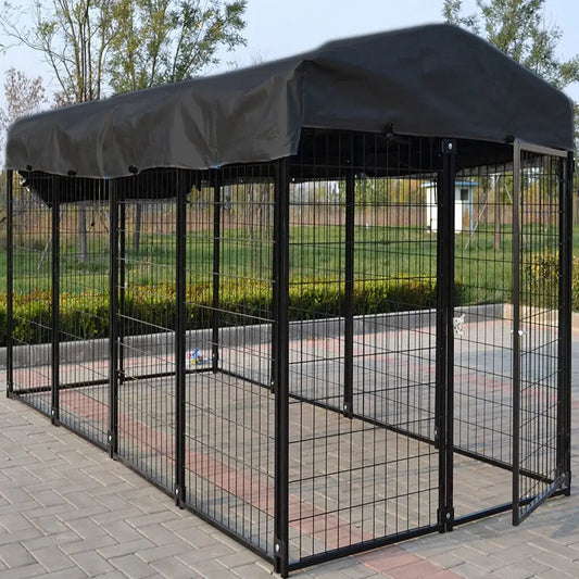 Dog Kennel Outdoor Wire Playpen With Waterproof UV Cover