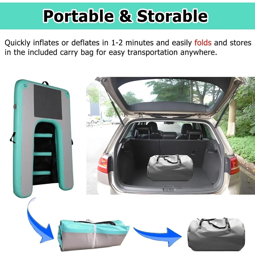 Pet Docking Platform Dog Ramp With 3D Steps EVA Pads