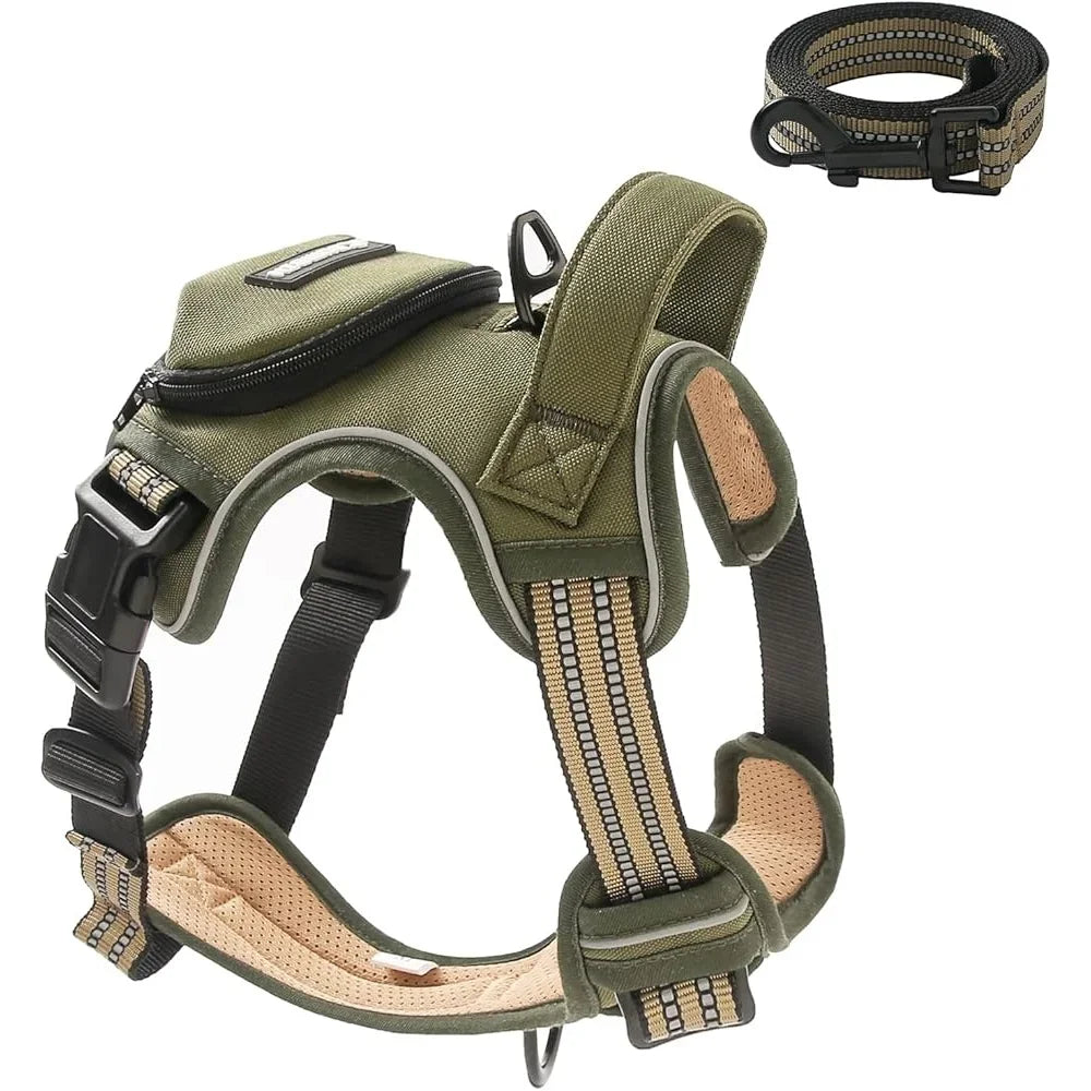 XMSJ No Pull Dog Harness Vest Reflective Training Safe Walks