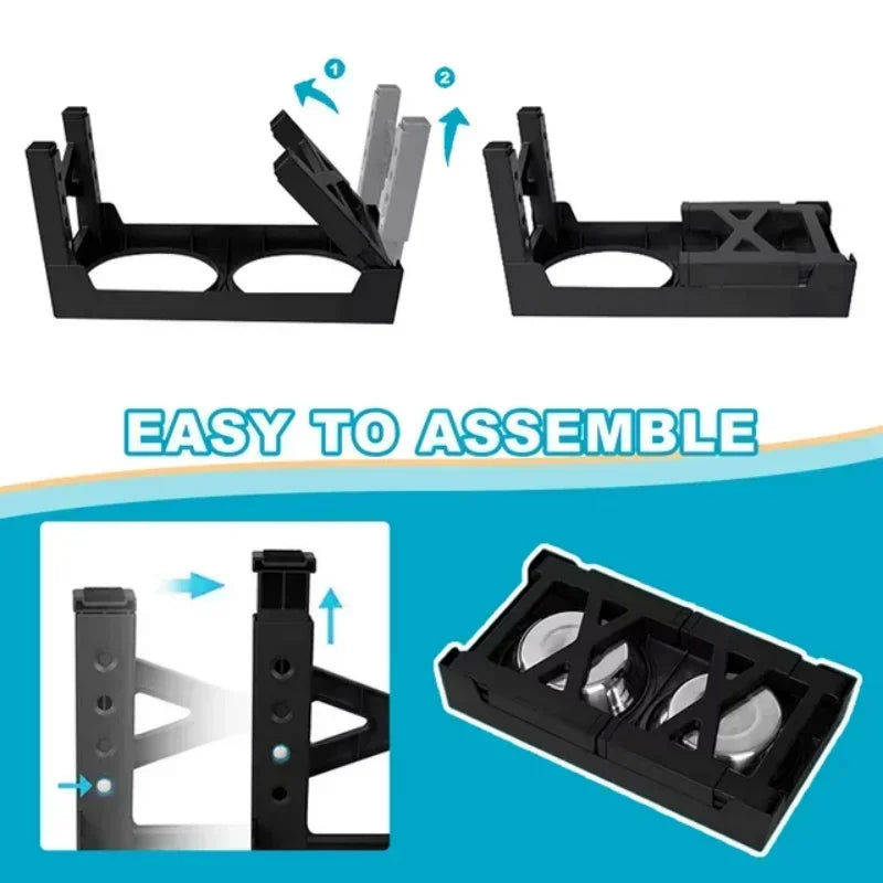 Hign-concerned Stainless Steel Adjustable Raised Dog Bowl Rack With Bowls